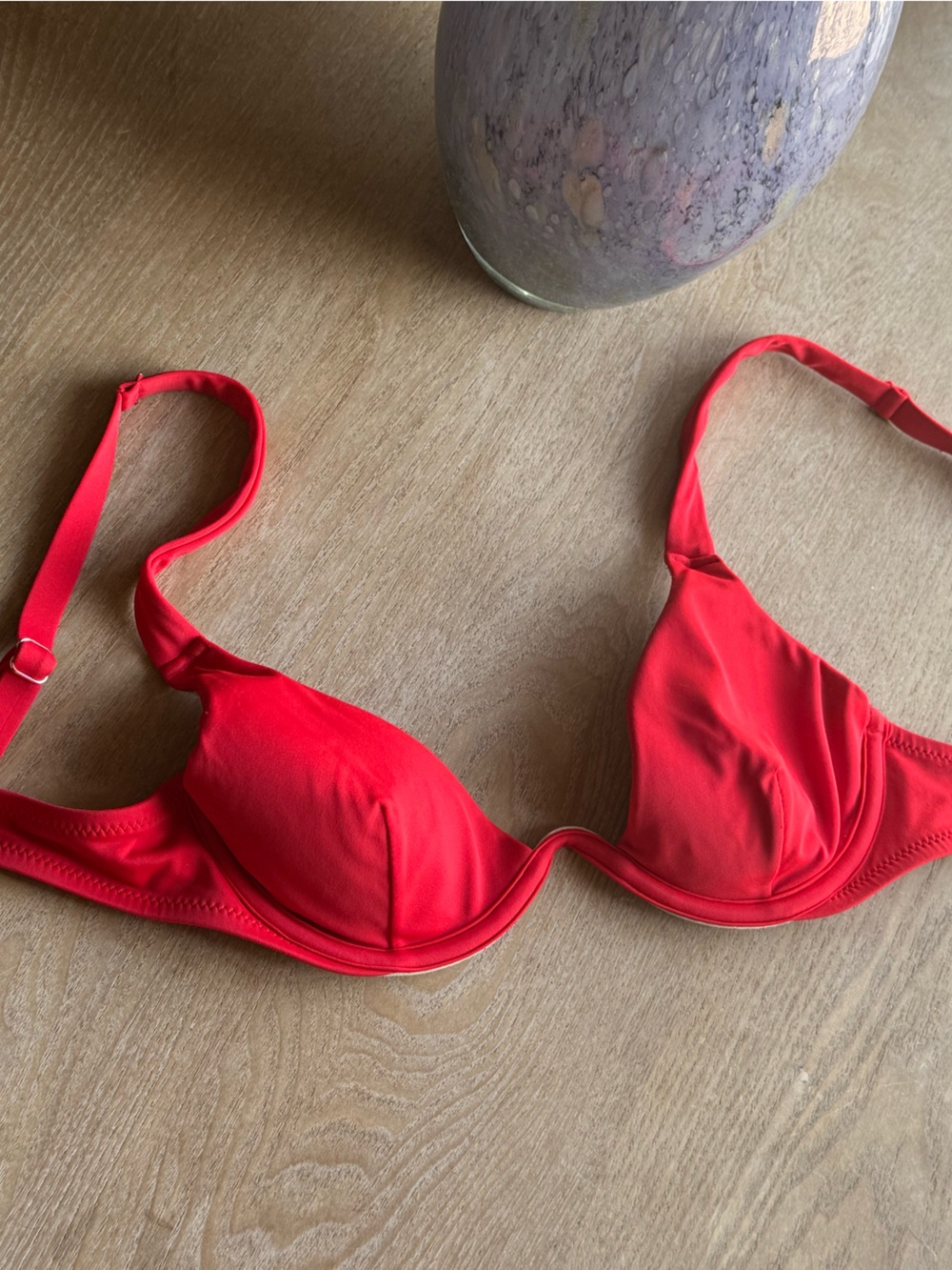 Shade & Shore Red Padded Bikini Top
